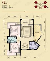 中弘·西岸首府2室2厅1卫户型图