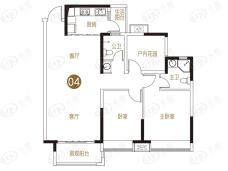 鸿安花园3室2厅2卫户型图