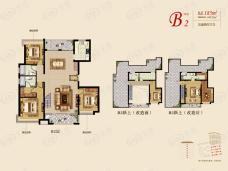 新黄浦花园名都5室2厅3卫户型图