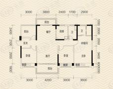 碧桂园九龙湾3室2厅2卫户型图