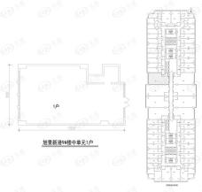 旭弘同德国际写字间1室1卫户型图