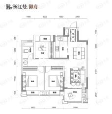 汉江梦1958·御府3室2厅1卫户型图