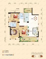 碧园印象桂林3室2厅2卫户型图