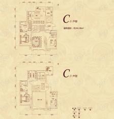 复地东山国际C-3户型 五室两厅四卫户型图