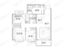 威海恒大天悦3室2厅1卫户型图