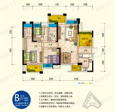 花样年麓湖国际社区3室2厅2卫户型图