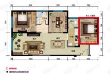 新时代广场3室2厅1卫户型图