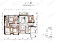 肇庆宝能城4室2厅2卫户型图