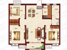 滏阳公馆3室2厅1卫户型图