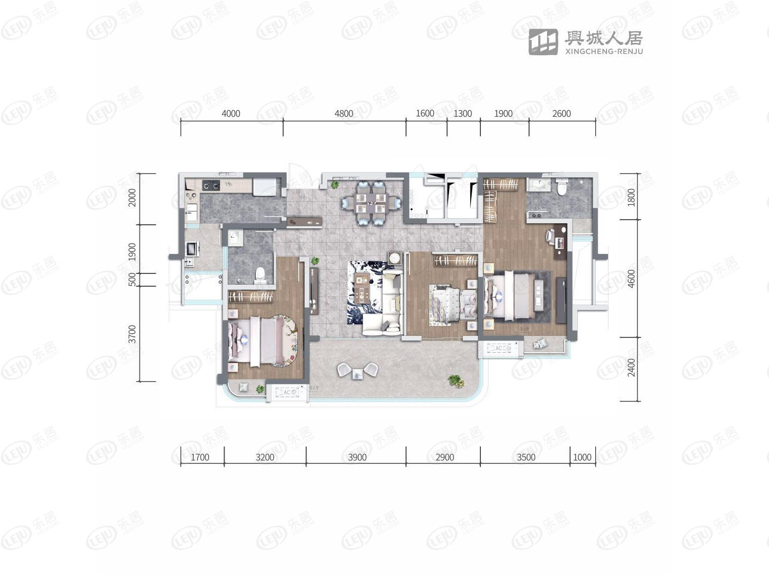 人居锦城峰荟,在售户型区间68~136㎡.价格约18500元/㎡