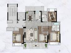 花语江南4室2厅2卫户型图