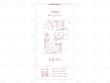 蓝城·凤起宸鸣3室2厅2卫户型图