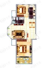 融信新新家园2室2厅1卫户型图