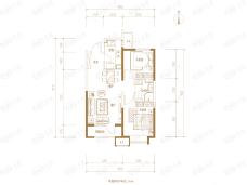 万科未来城2室2厅1卫户型图