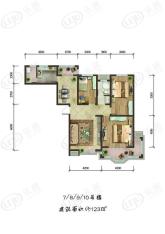 翠岛天成3室2厅1卫户型图