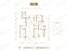 铂悦山云鼎墅4室2厅3卫 约221平户型图