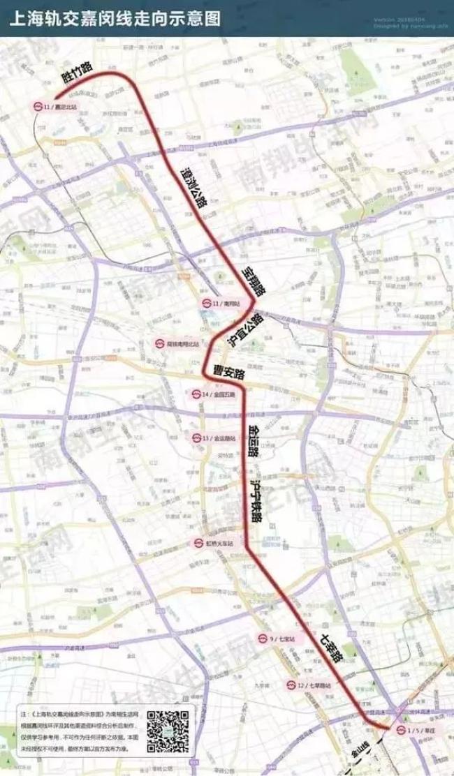 嘉闵线路线规划图