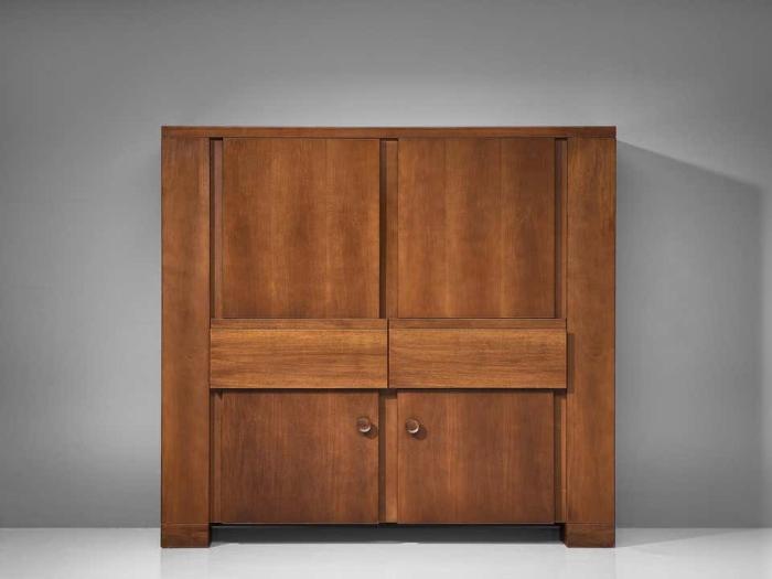  参展作品4：“烟熏”TORBACCHIA立柜，Giovanni Michelucci（1891-1990)于 1964年设计，意大利传奇品牌Poltronova生产制造，柜身设计师签名。