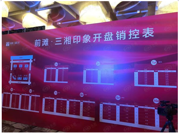 三湘印象名邸销控表，开盘当天全部清盘