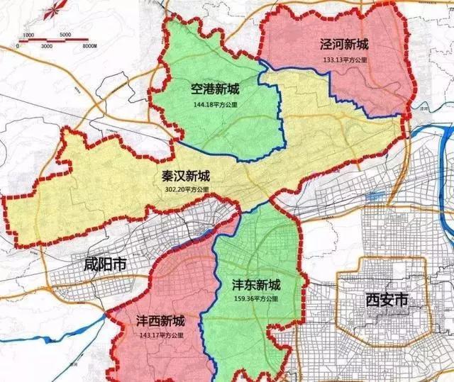 陕西西咸新区地图图片