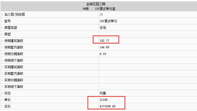 世茂福晟中央美墅部分房源備案價