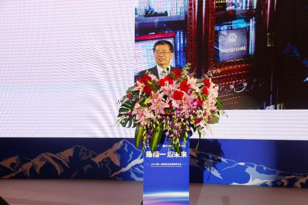 ▲中国建筑材料流通协会会长秦占学讲话▲
