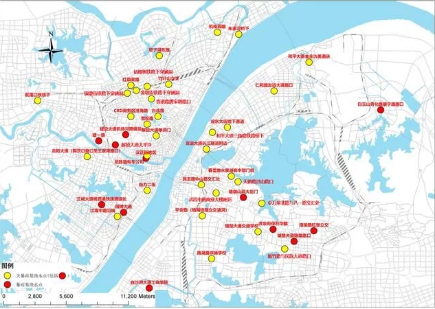 市水务局发布新版渍水风险图 中心城区有44处易渍水点