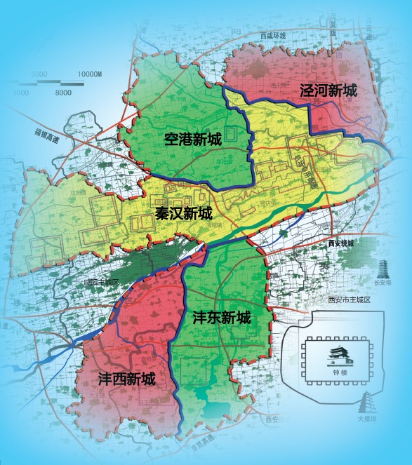 西安沣东地图图片
