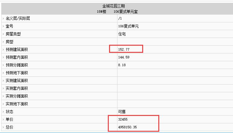 世茂福晟中央美墅部分房源備案價