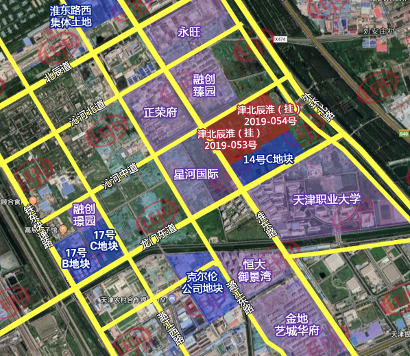 津北辰淮(挂)2019-053号、054号宗地 津北辰淮(挂)2019-053号、054号宗地