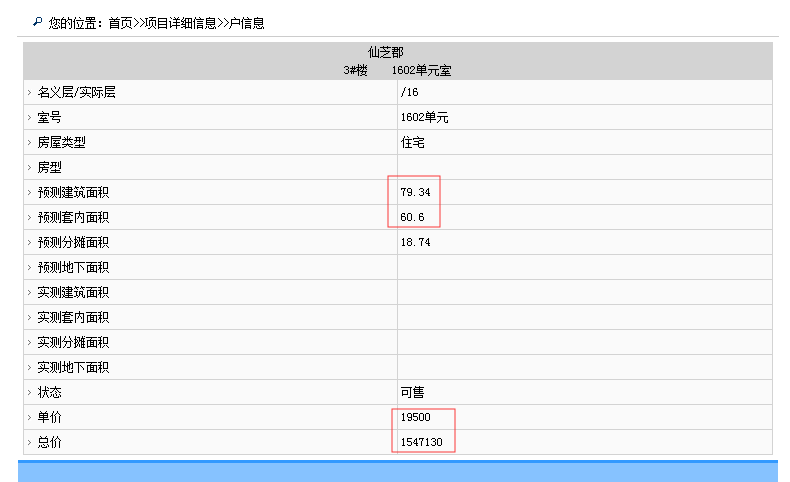 部分房源信息