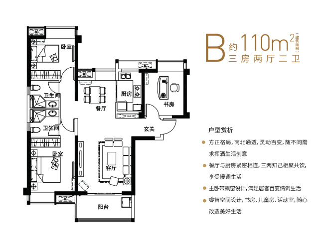 110平户型图