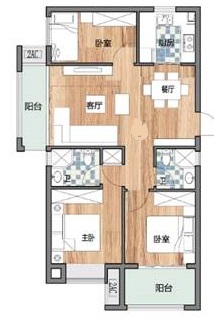 世茂云境90㎡戶型圖