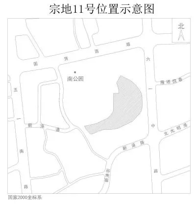 南公園舊改地塊二位置示意圖