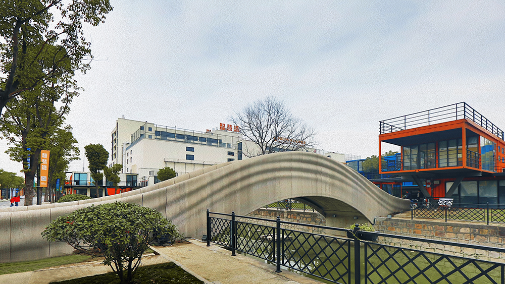 3D打印混凝土桥落成上海