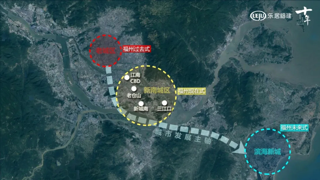 ▲ 三江口位于福州老城區(qū)與濱海新城的黃金樞紐帶