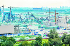 环球度假区2021年开园 主题公园游乐设施开始安装