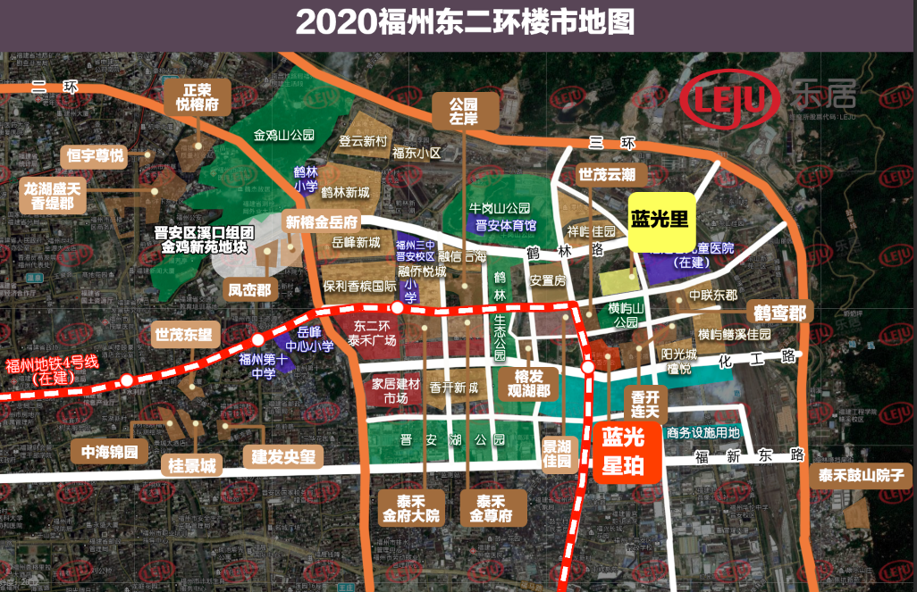 项目解析 正文 蓝光里位于福州市晋安区横屿山公园北侧,距离东二环