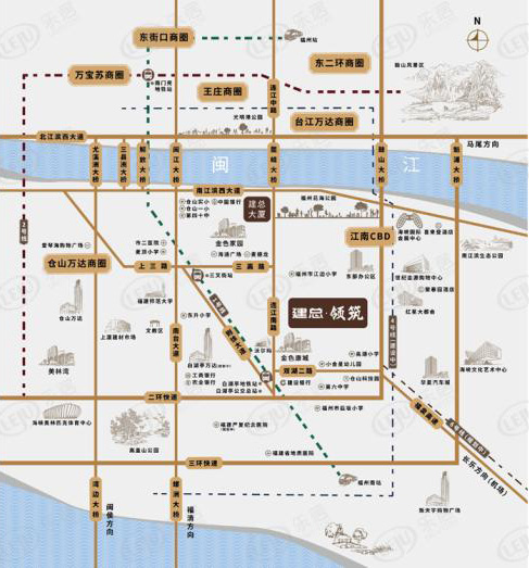 建總領筑區(qū)位