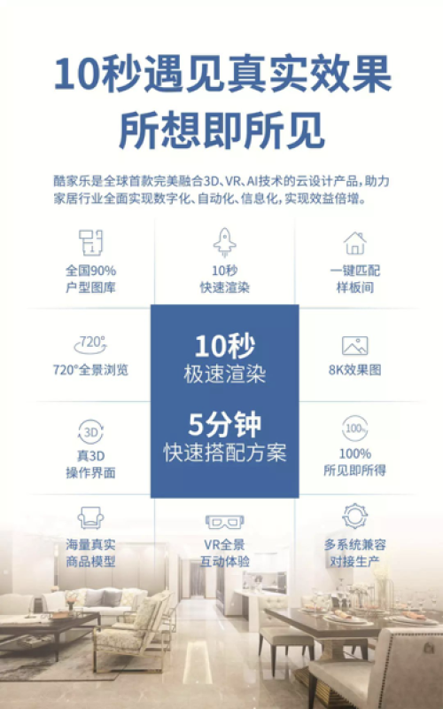   ▲酷家乐：10秒渲染