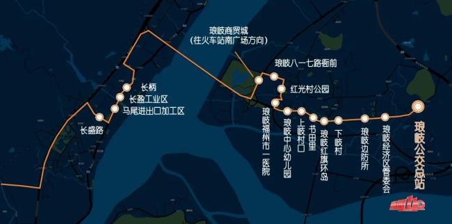 355路公交快线示意图