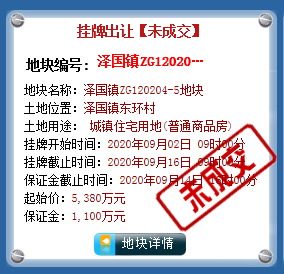 温岭市泽国镇东环村商住地块流拍