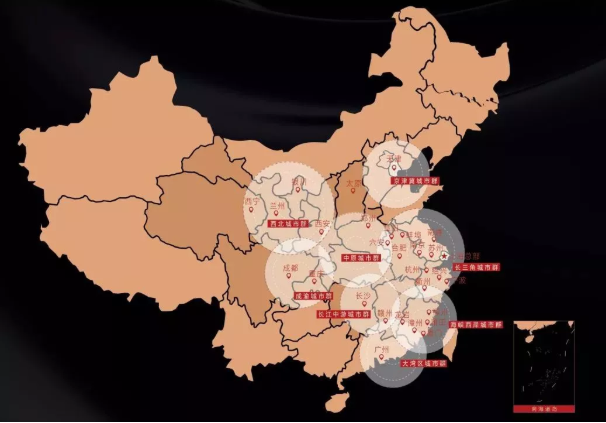 融信中国2018年战略布局图

