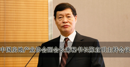 中国房地产业协会副会长兼秘书长陈宜明主持会议