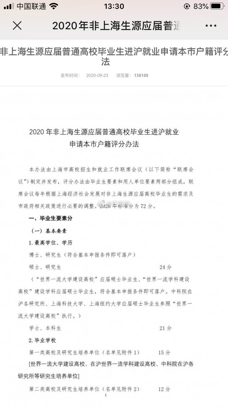 突发 上海落户新政 交大复旦同济华师大应届毕业生可直接落户 焦点解读 苏州乐居网