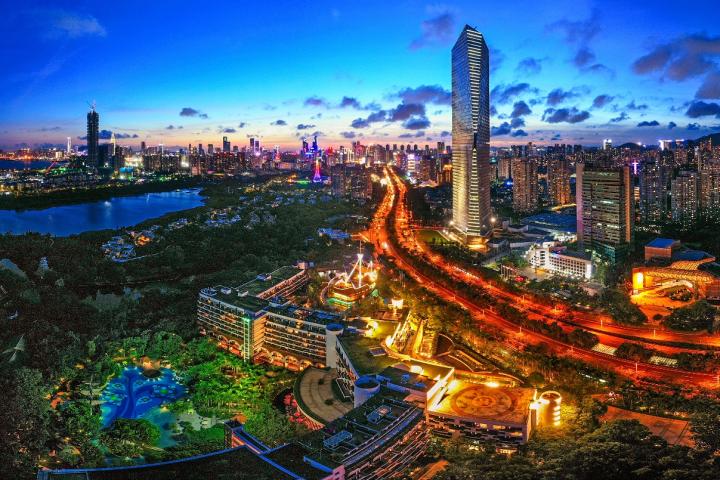 华侨城之夜  欧阳勇  摄影