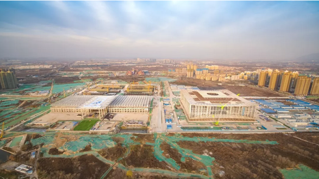 西安三中心在建施工现场实景