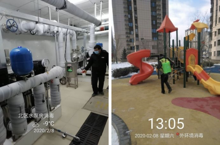 首开物业旗下亿方物业四季怡园项目加强对小区公共区域消杀力度