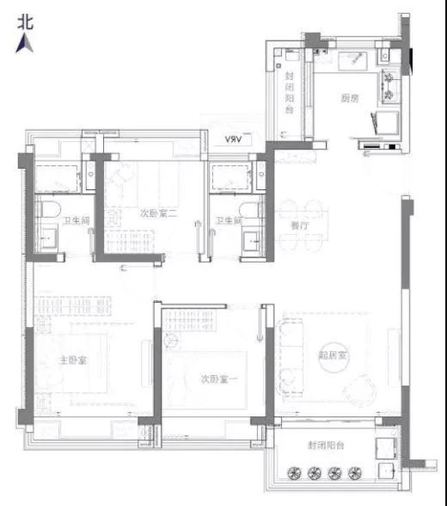 104平3房2厅2卫