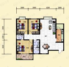 亿鑫阳光庭院3室2厅2卫户型图